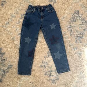 Mini Boden girls jeans with embroidered stars - 7